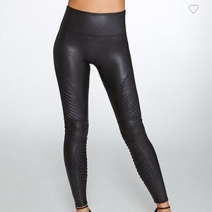 Spanx Faux Leather Moto Leggings